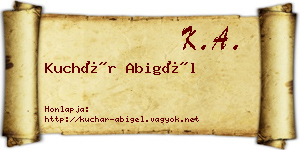 Kuchár Abigél névjegykártya
